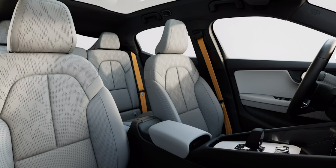 Various angles showcasing of the interior of Polestar 2.