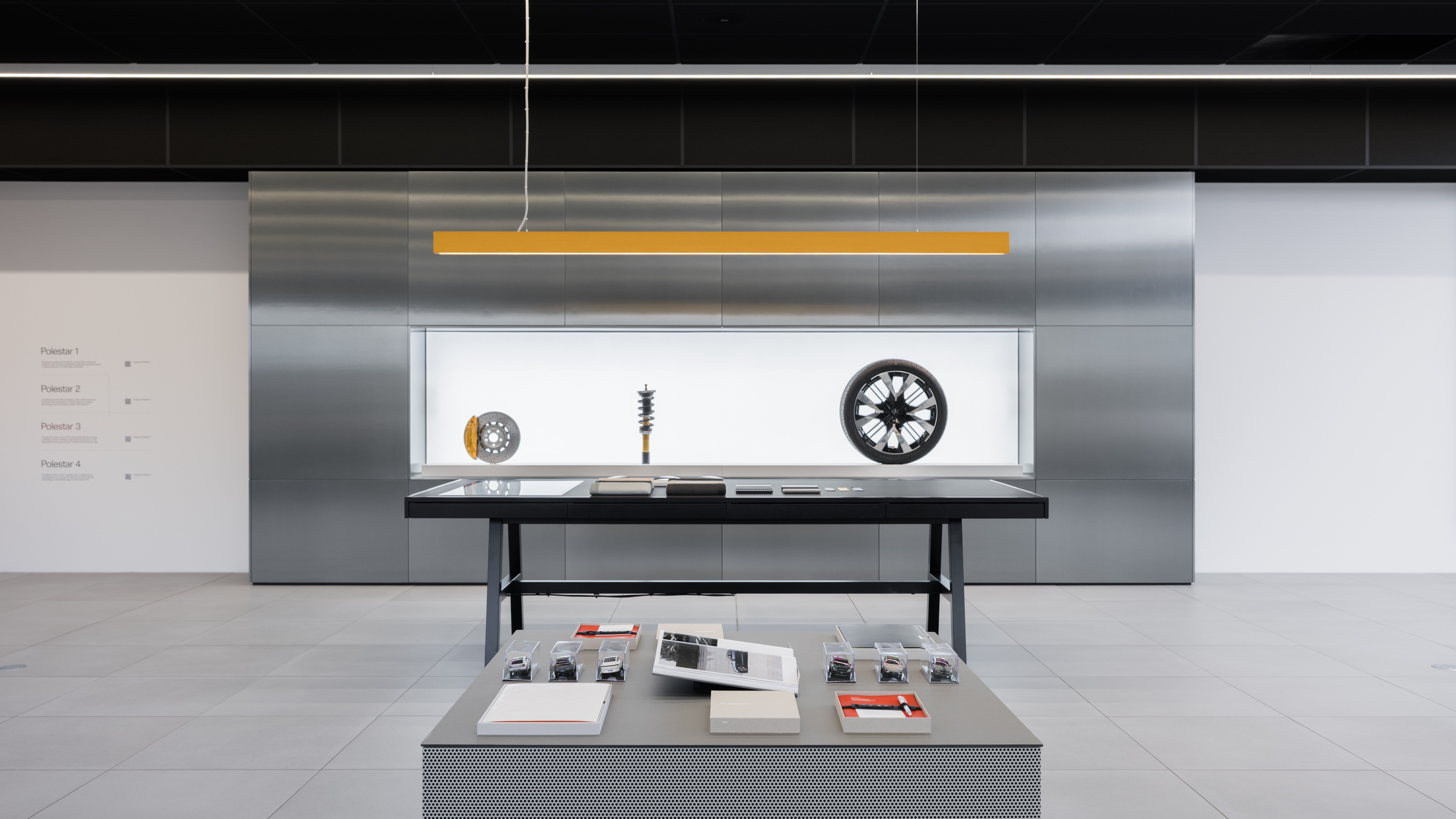 Atelier table in a Polestar space