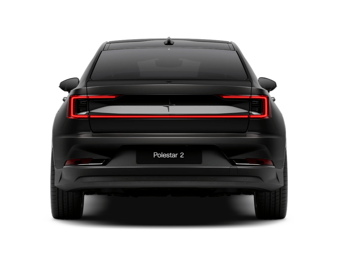 Achterkant van de Polestar 2.