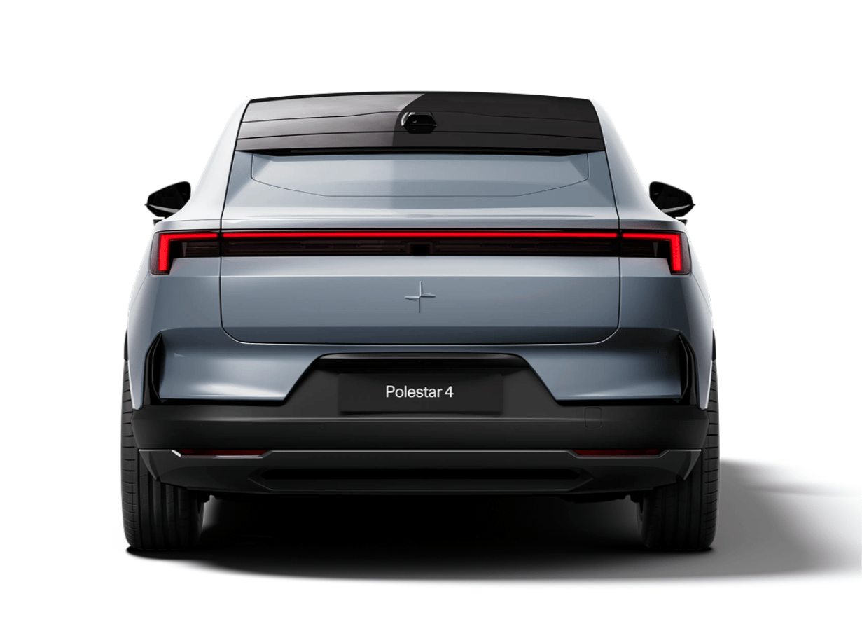Achterkant van de Polestar 4.