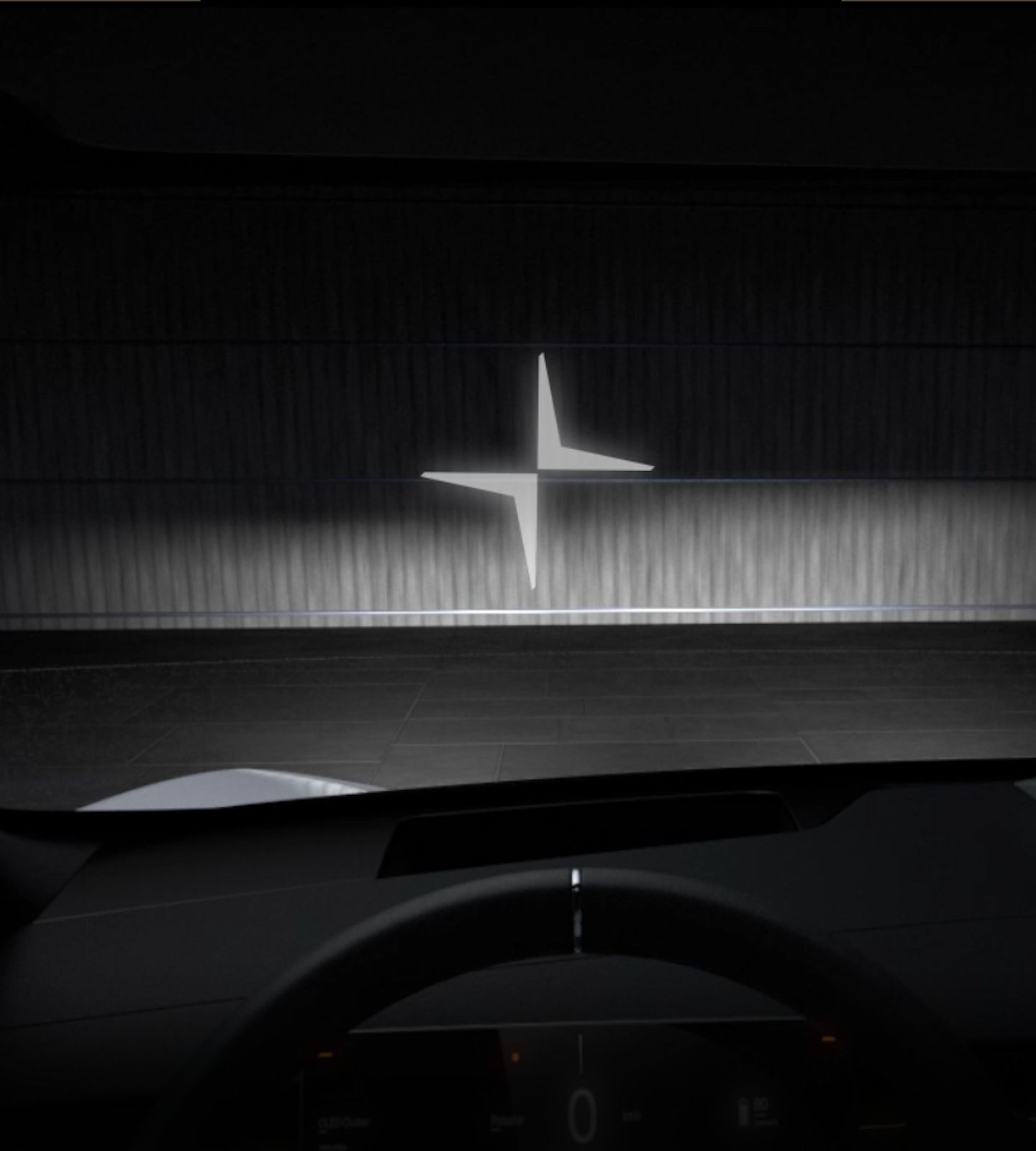 Polestar 3’s front and rear light bar fading in and out with lighting.