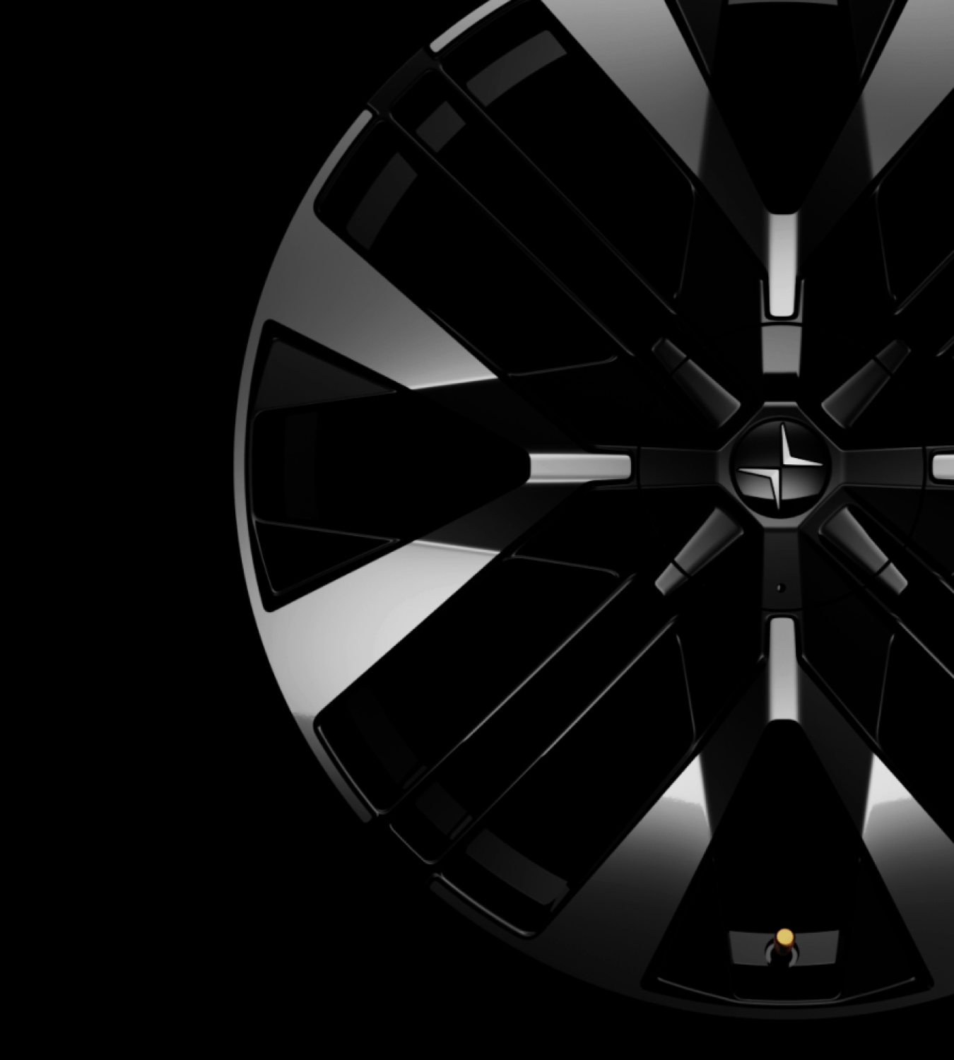 Polestar 4 coupé’s 22-inch Performance wheel.