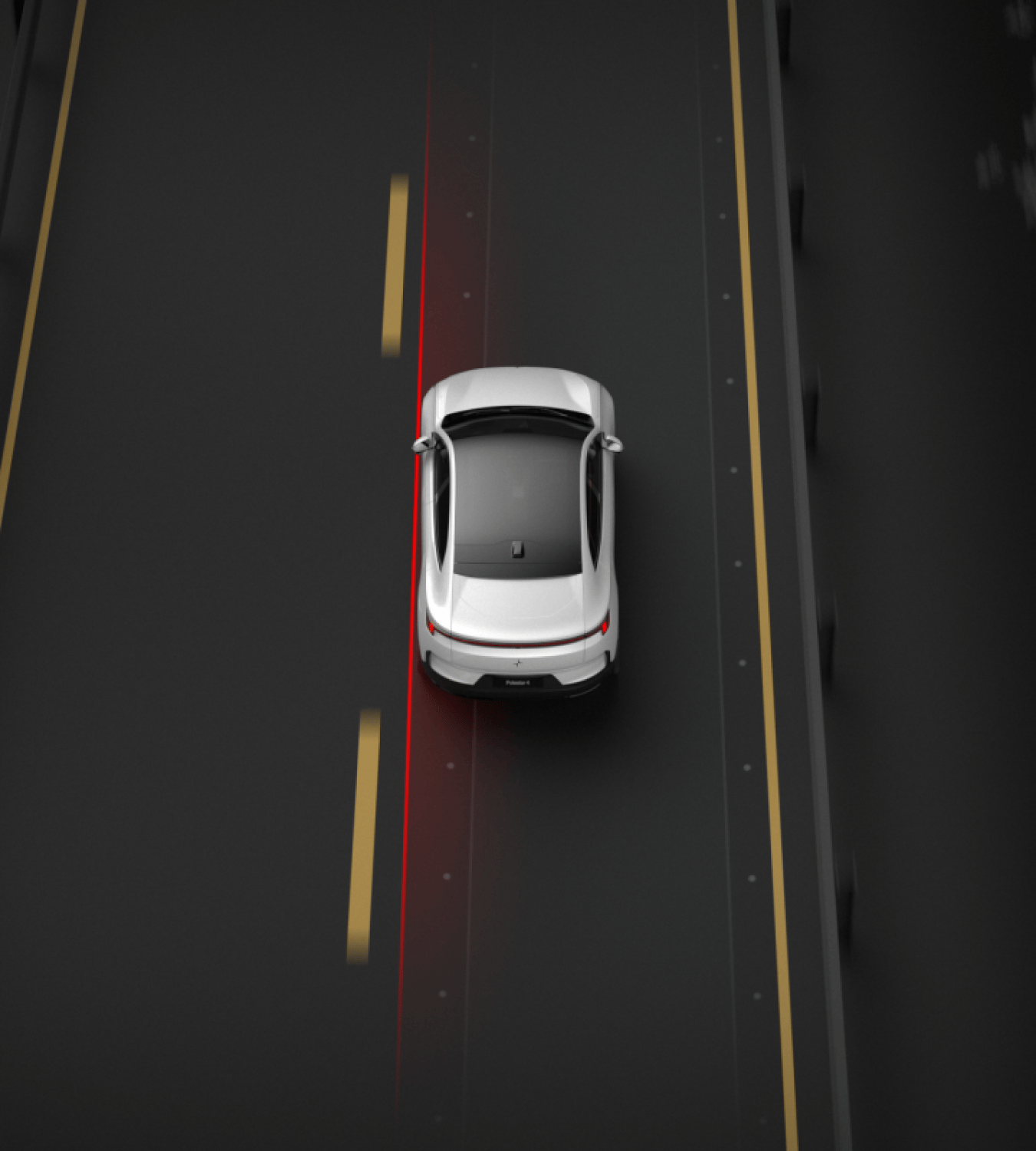 Polestar 4 coupé stays centred with Lane Keeping Aid