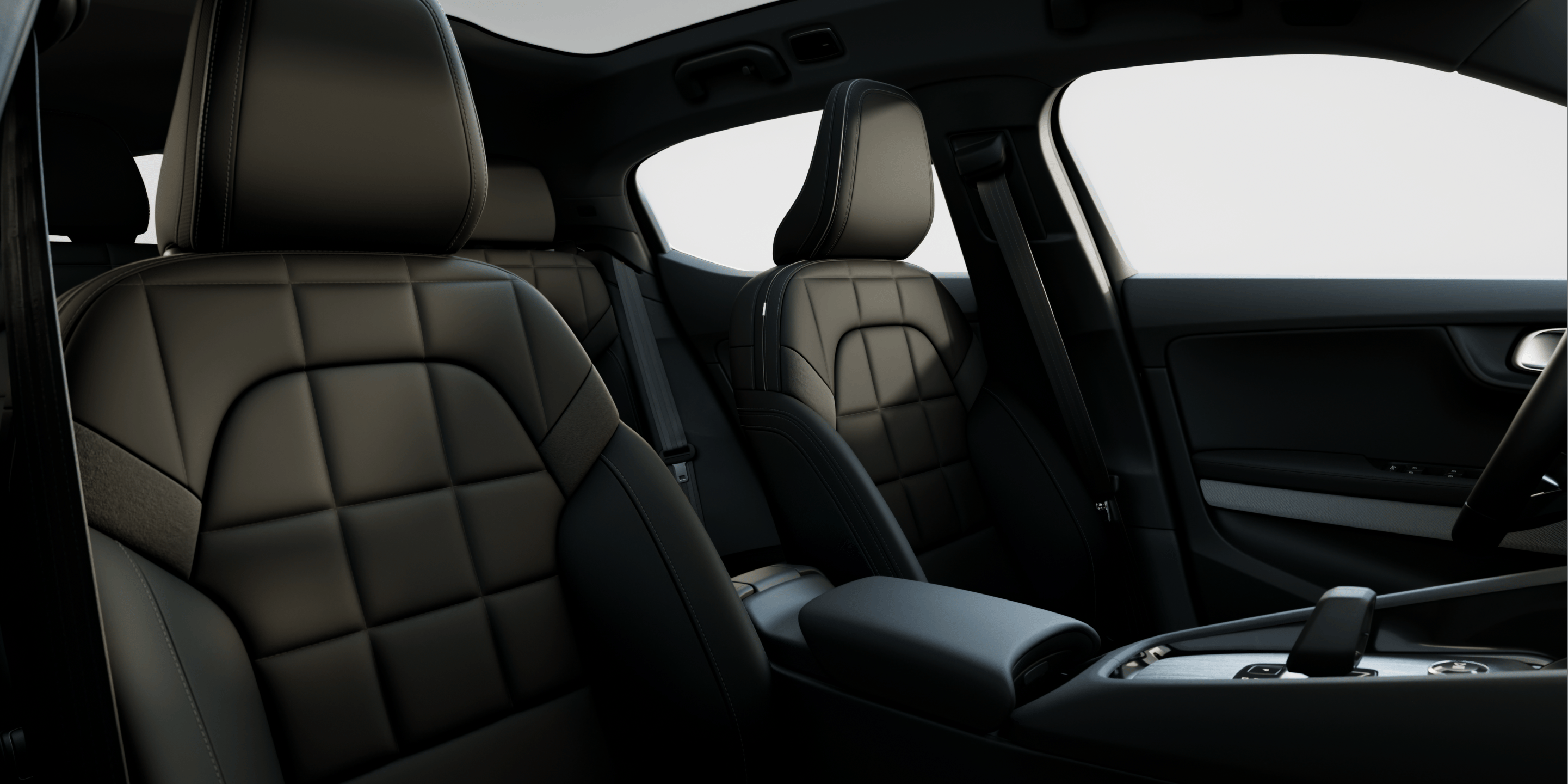 Various angles showcasing of the interior of Polestar 2.