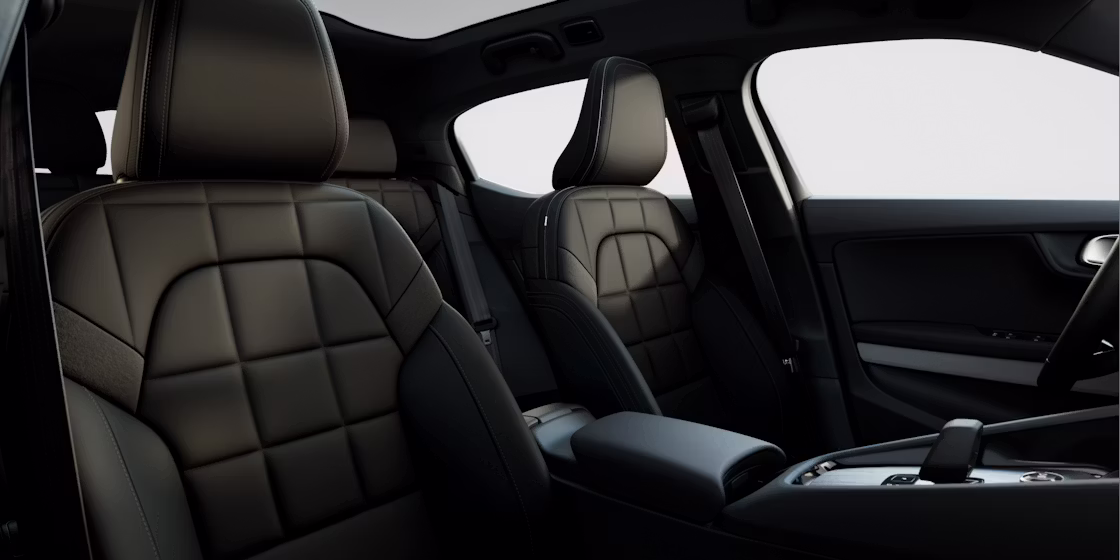 Various angles showcasing of the interior of Polestar 2.