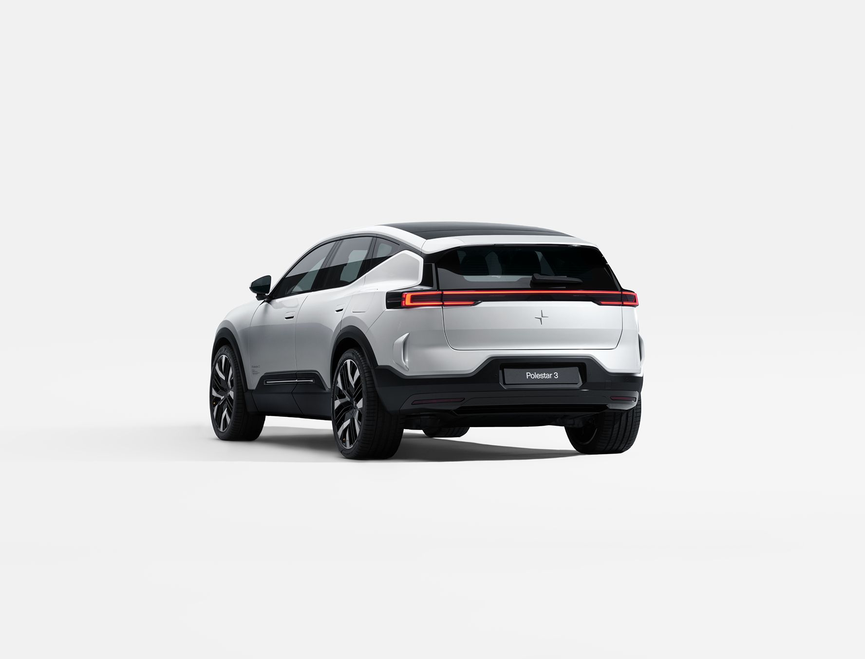 Polestar 3 SUV rear three-quarter view on white background