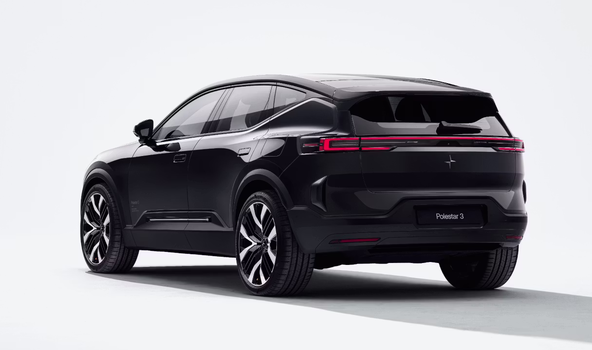 Polestar 3 SUV viewed from rear three-quarter angle