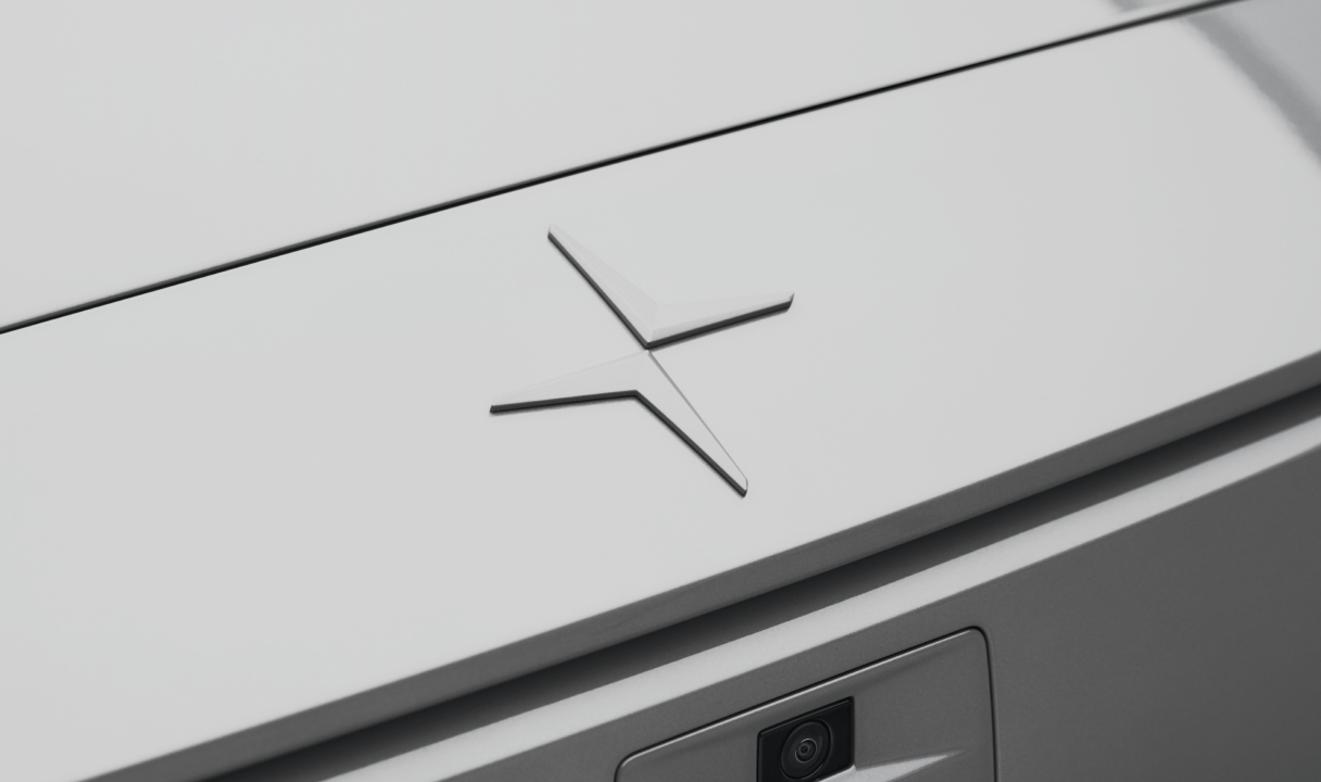 Polestar logo on a Polestar 2 front
