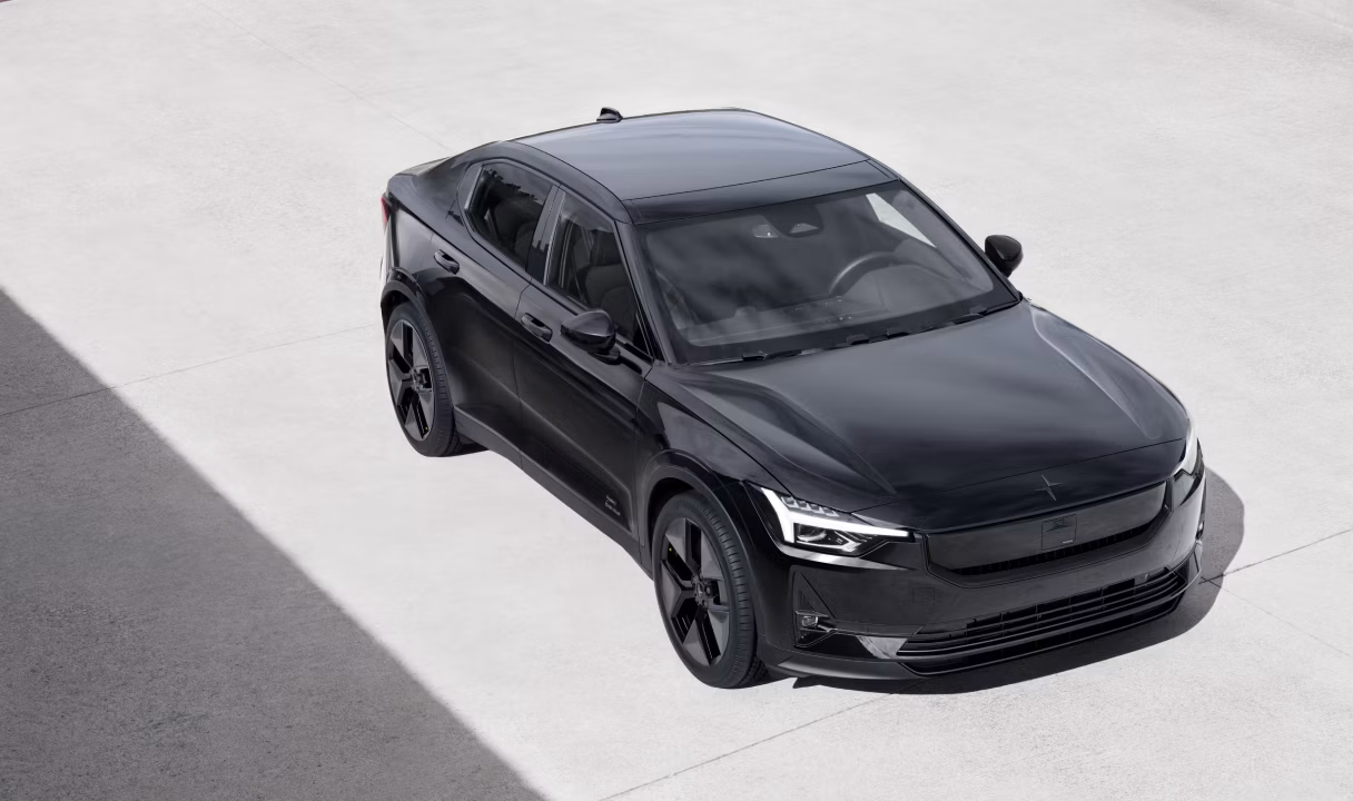 Polestar 2 parked on a concrete surface