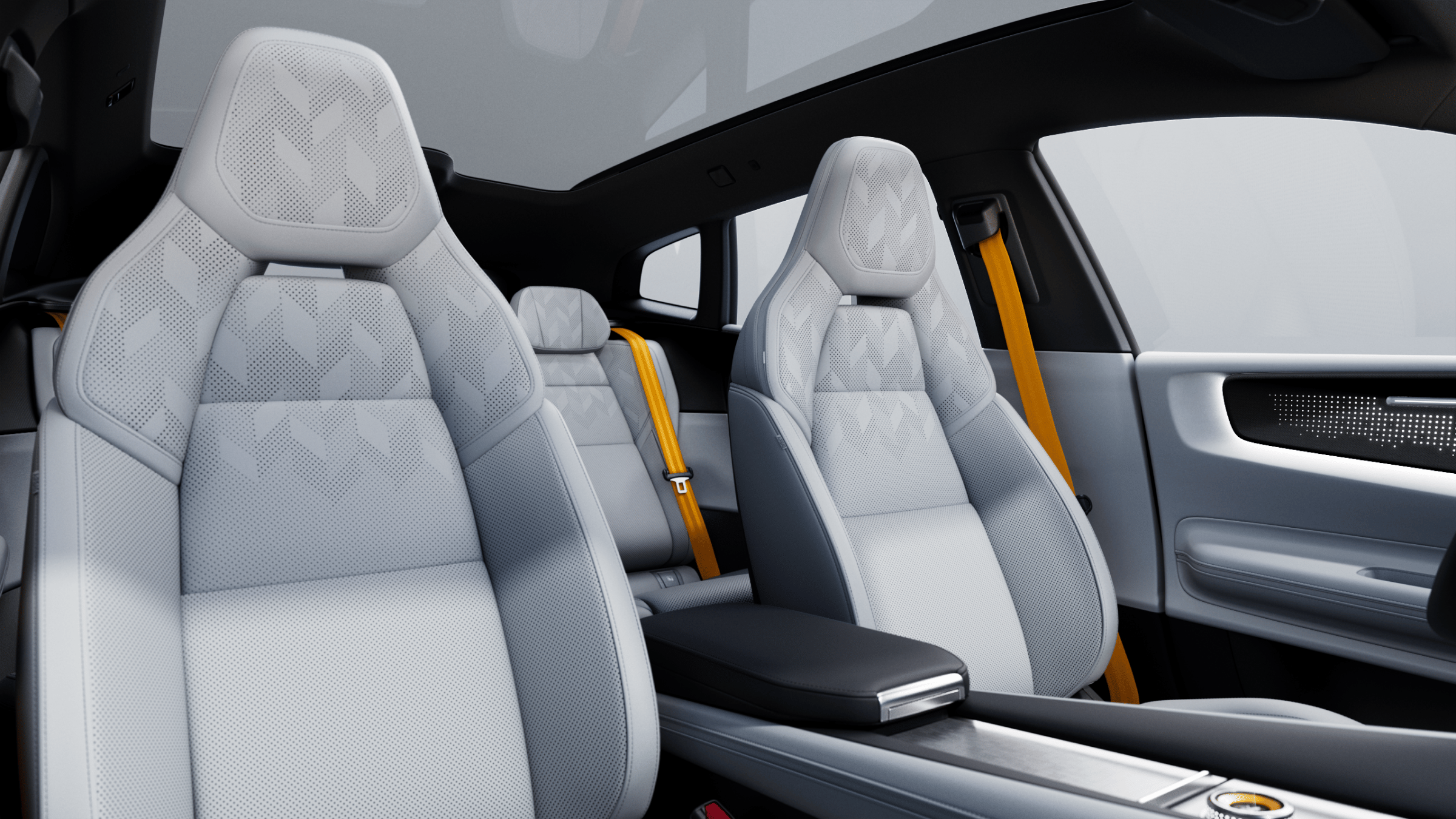 Polestar 4 SUV with Bridge of Weir leather in Zinc and Charcoal deco