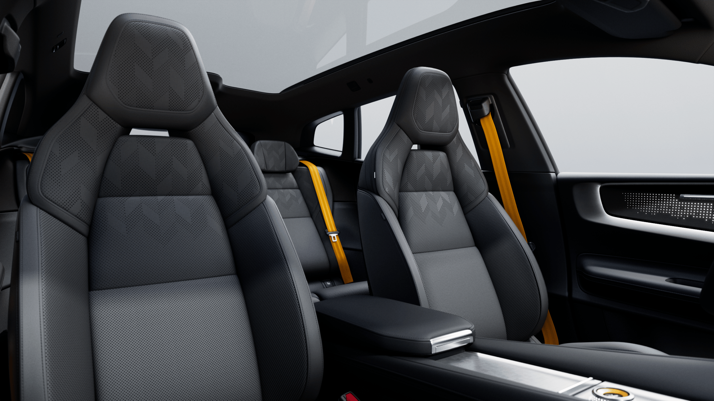 Polestar 4 SUV with Charcoal coloured Bridge of Weir leather and deco