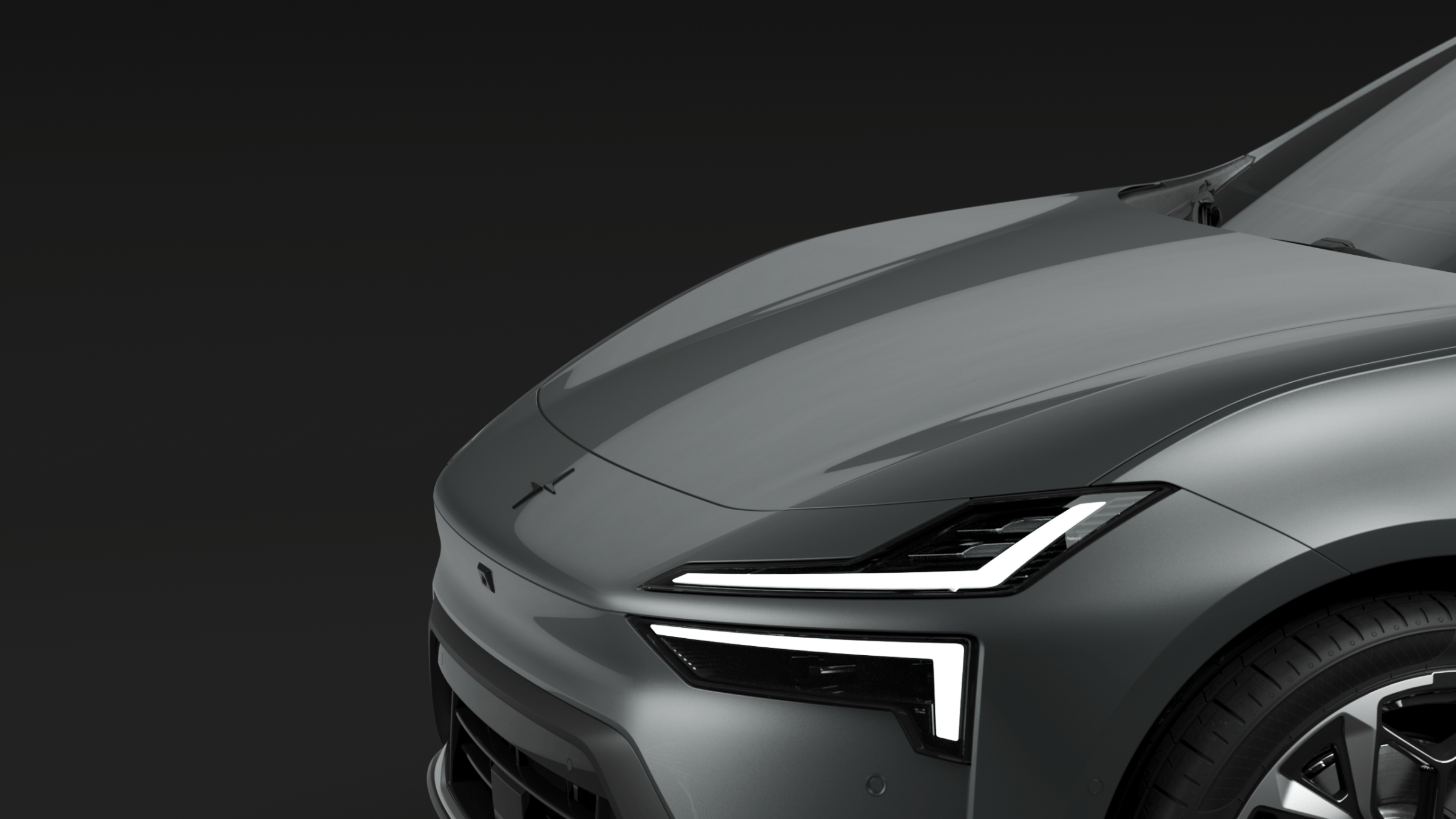 Polestar 4 SUV's aerodynamic properties on display