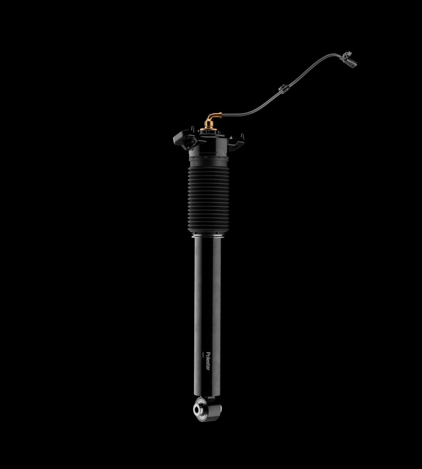 Black Active ZF dampers with coil spring suspension and Swedish Gold accents.