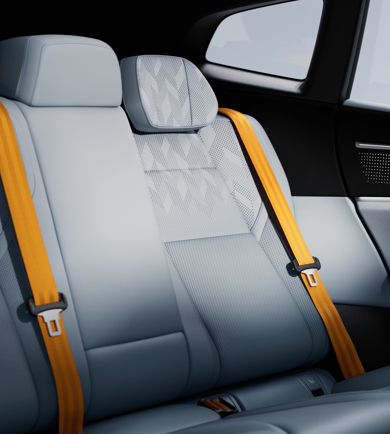 The electric reclining rear seats of Polestar 4 SUV