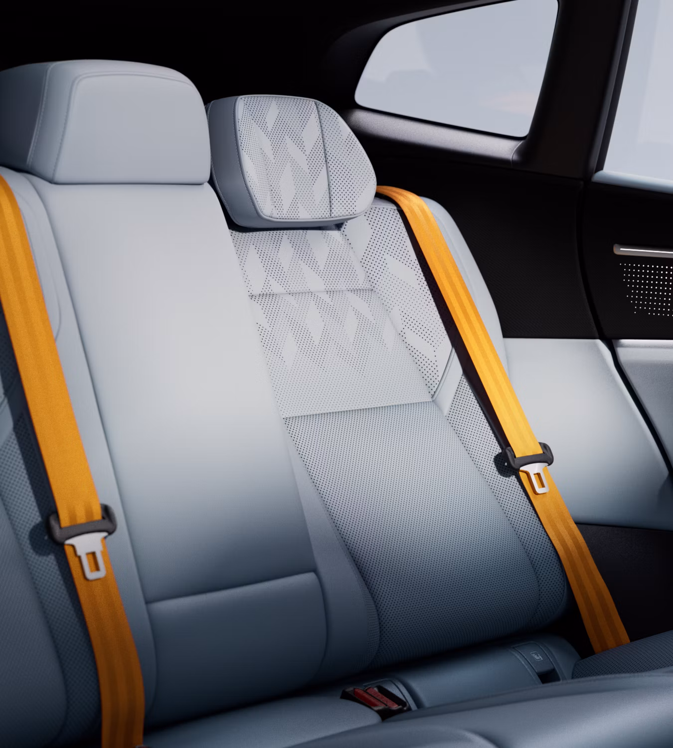 The electric reclining rear seats of Polestar 4 SUV