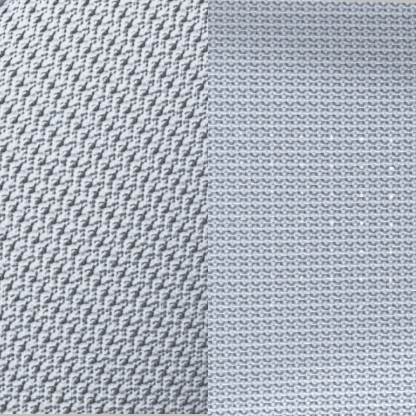 Tailored knit in Mist with Zinc deco.