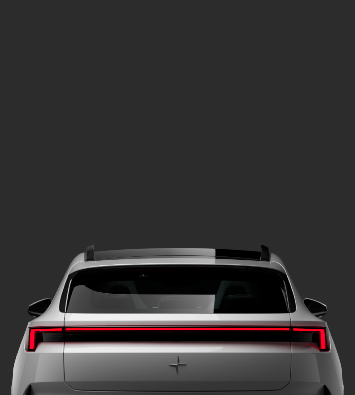 Polestar 4 SUV’s rear camera positioned behind the rear glass and staying clean.