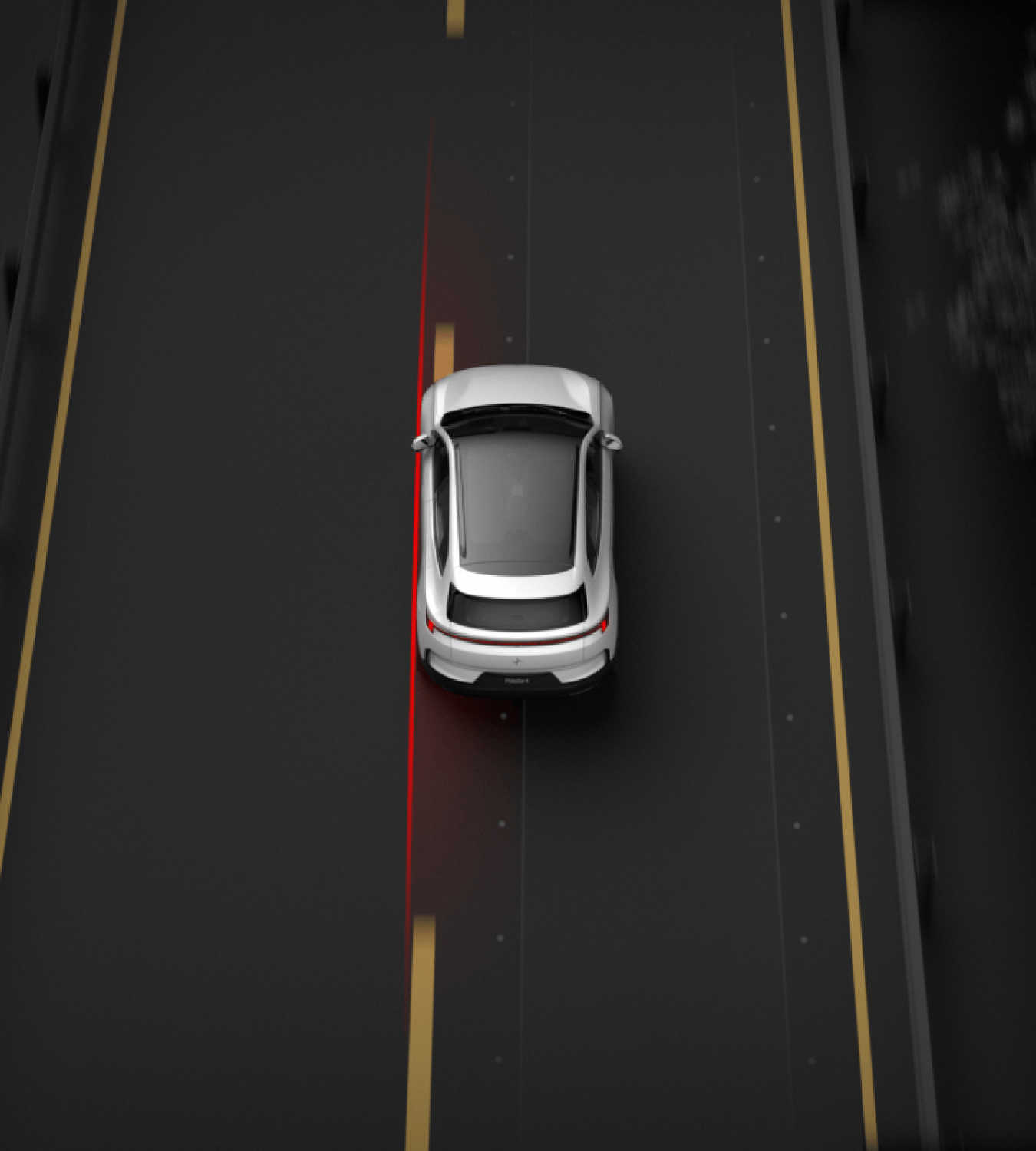 Polestar 4 SUV manoeuvres safely using Oncoming Lane Mitigation