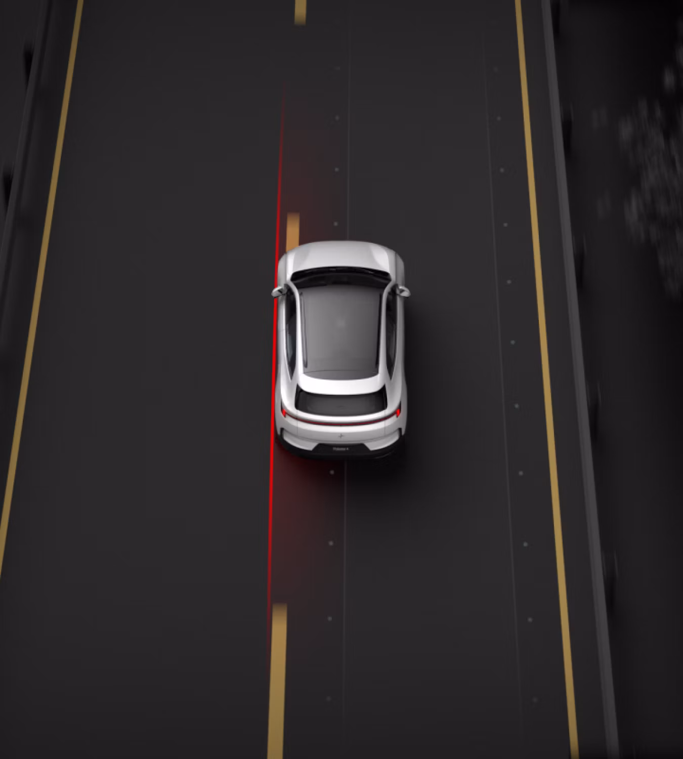 Polestar 4 SUV manoeuvres safely using Oncoming Lane Mitigation