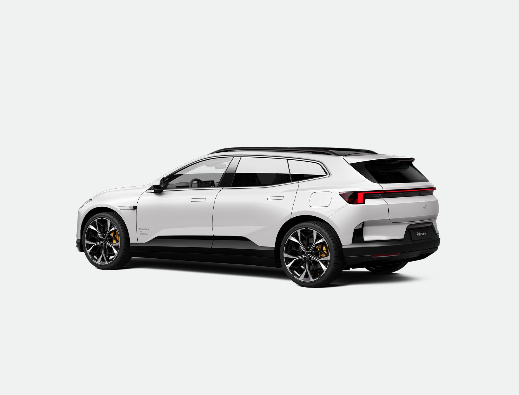 Polestar 4 SUV in side view on a white background