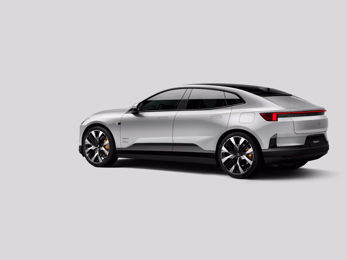 Polestar 4 coupé shown from the rear side