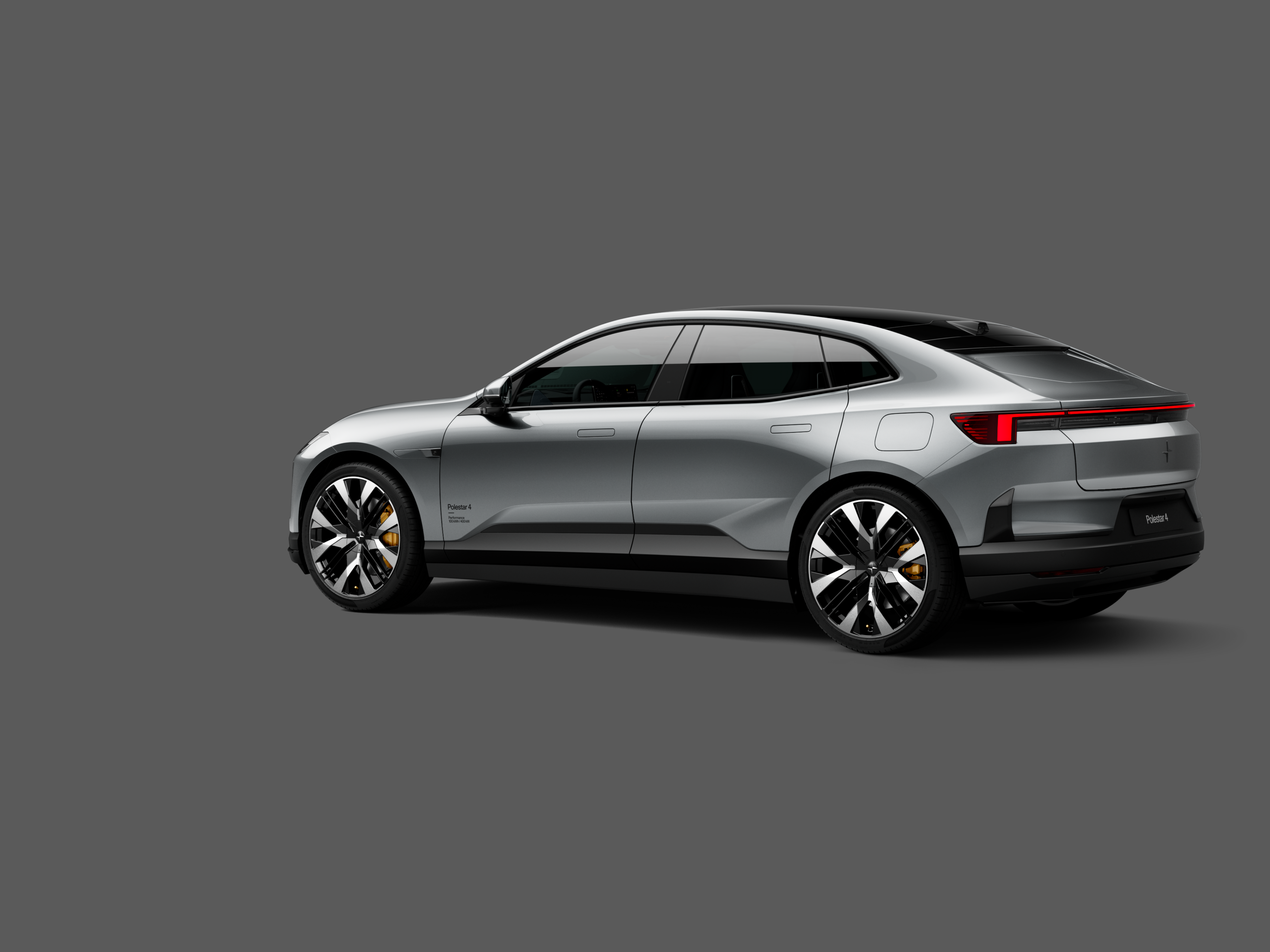 Polestar 4 coupé, rear three-quarter view