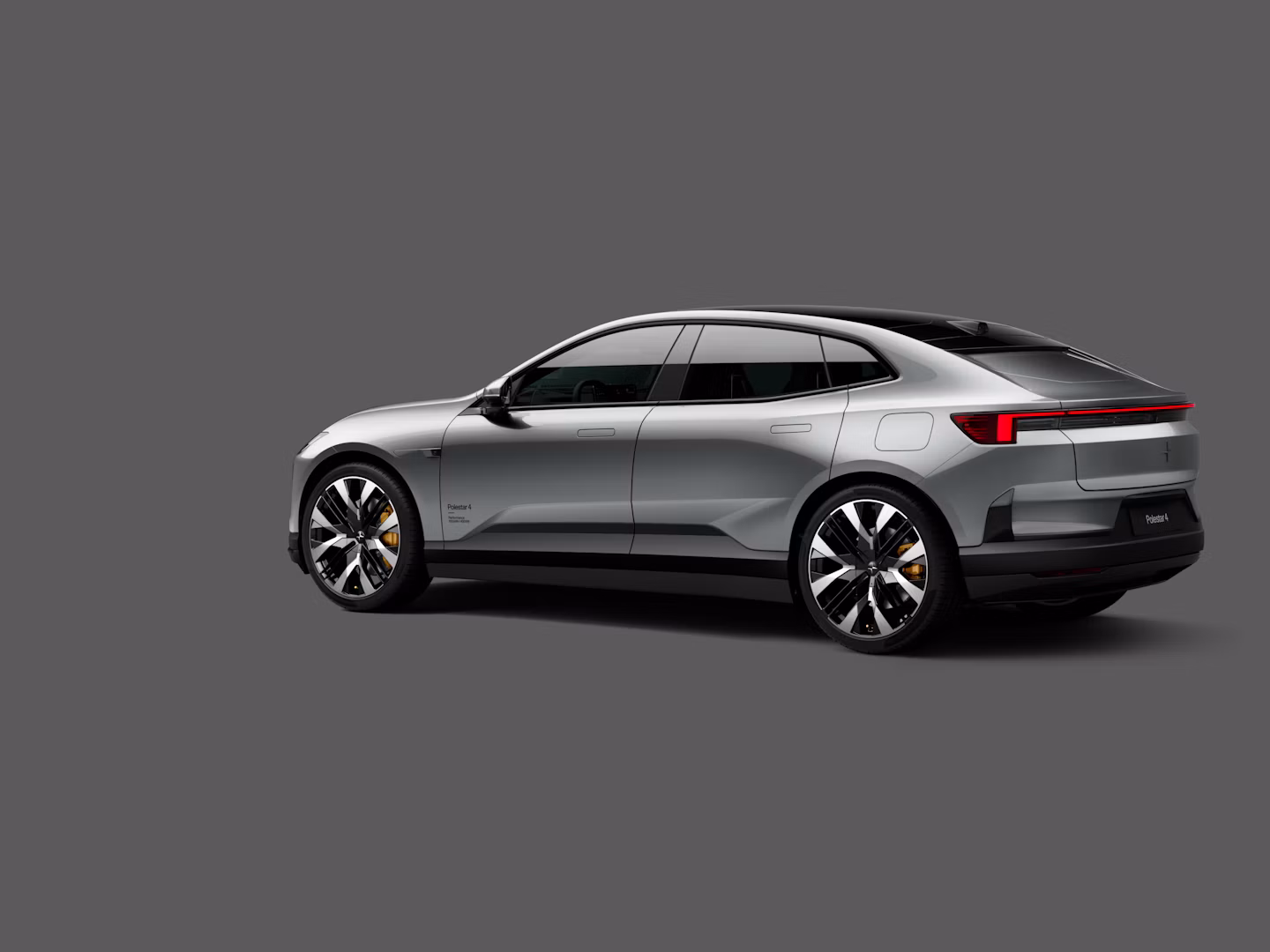 Polestar 4 coupé, rear three-quarter view